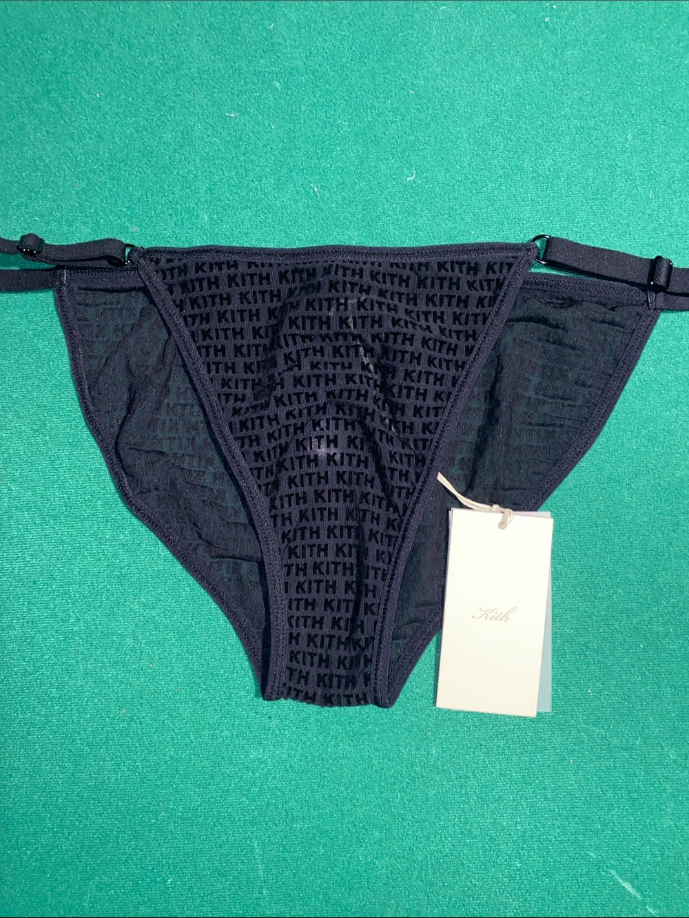 Kith Black Logo Jacquard Bikini Bottoms